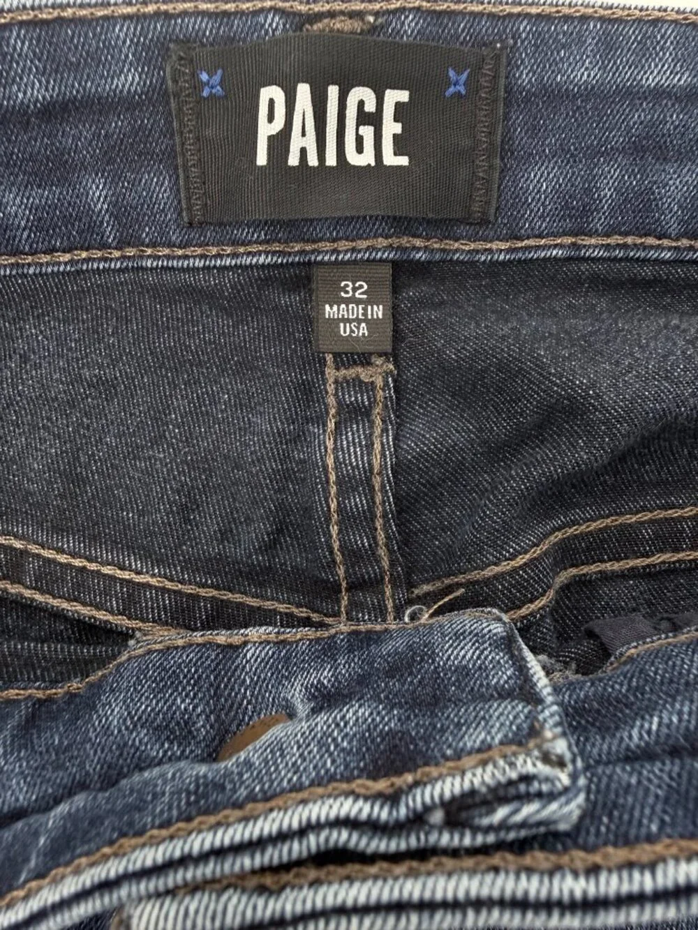 PAIGE Lennox Premium Stretch Jeans Medium Wash 36x33 USA